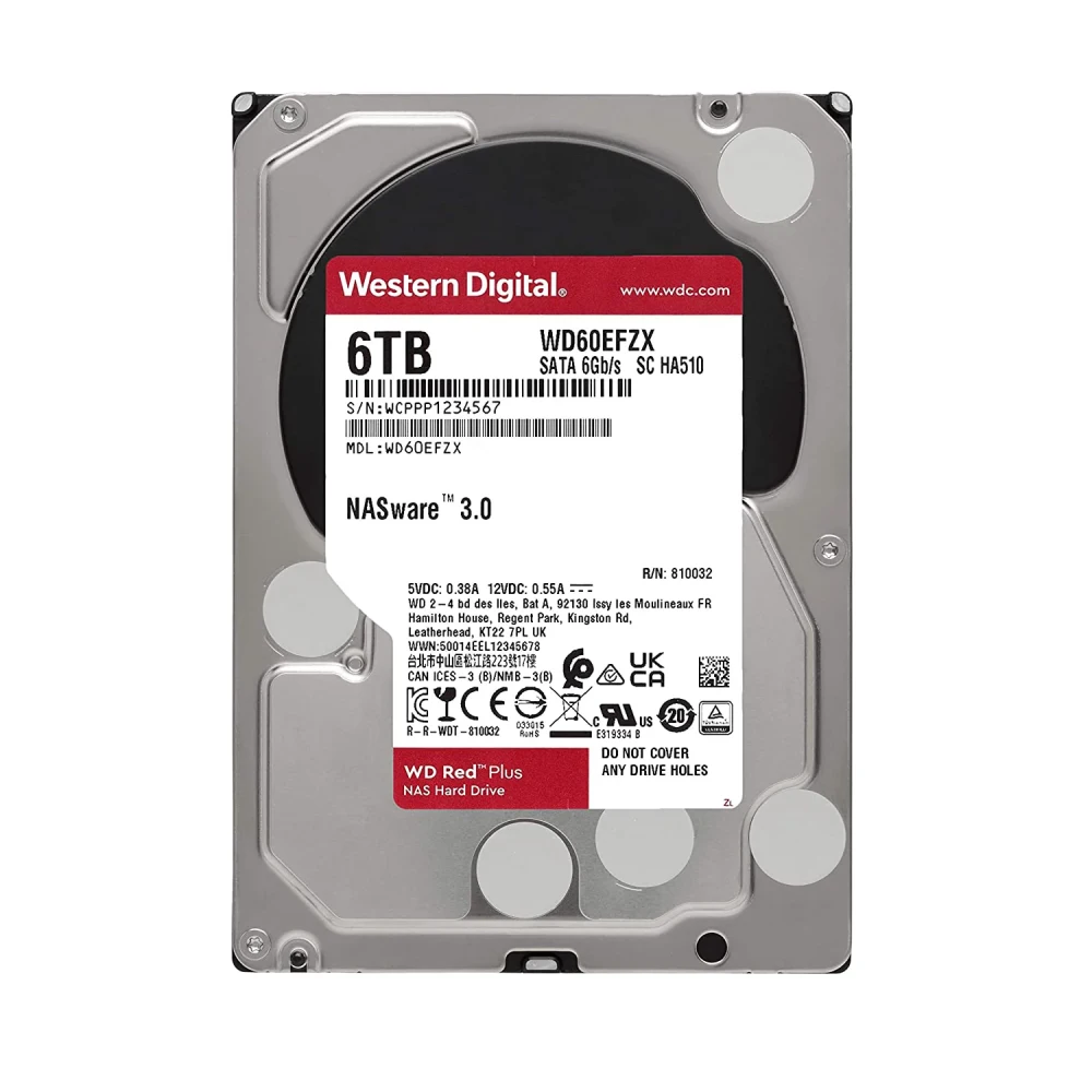 WD Red Plus 6TB 3.5 Inch NAS Internal Hard Drive view 3